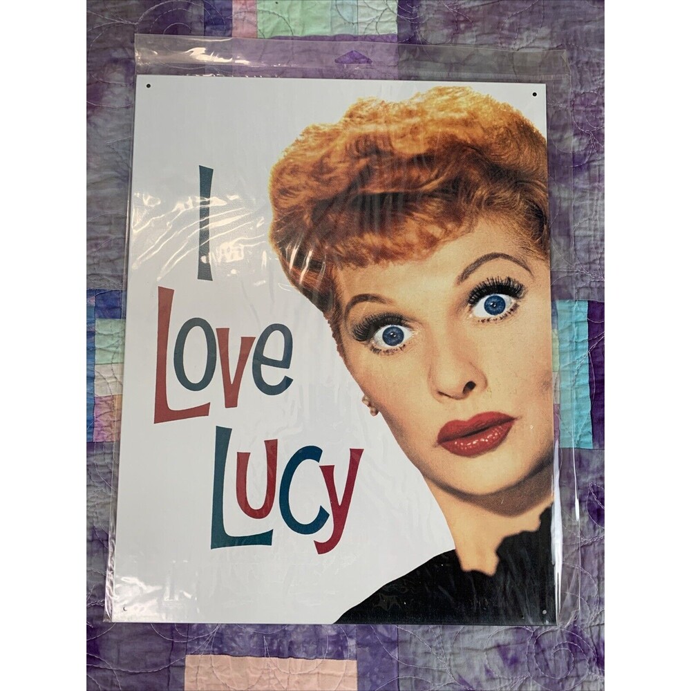 I Love Lucy Picture 12.5x16 Portrait Photo Sign Tin Vintage Garage Bar Decor